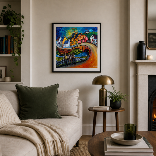 Doolin Musicians Art Print – Irish Traditional Music Wall Art, County Clare by Phillip Morrison