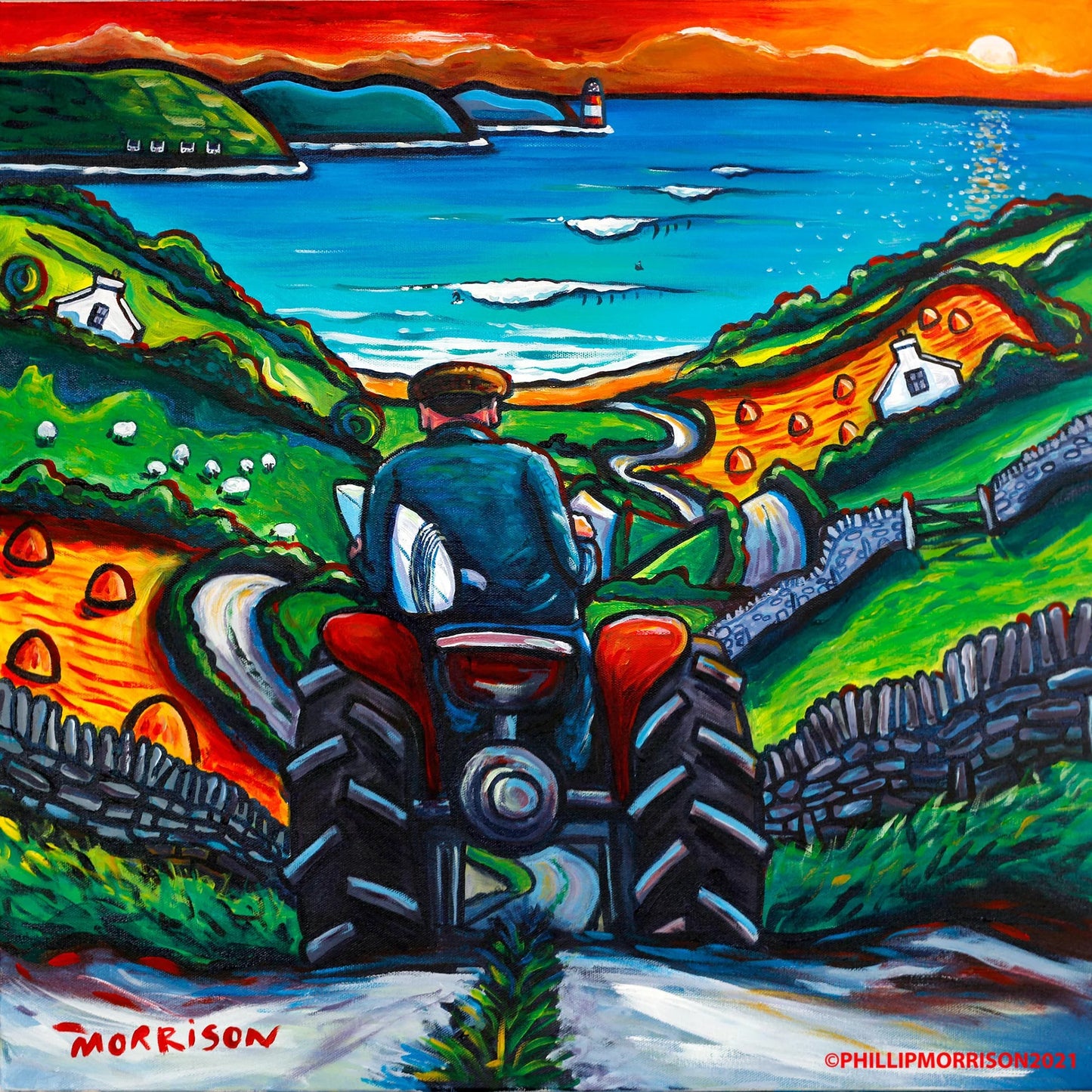 Surfs Up – Contemporary Irish Coastal Art Print by Phillip Morrison | Modern Surf & Countryside Wall Art